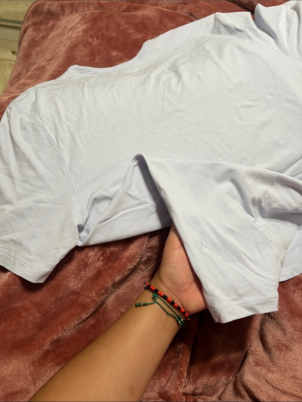 lululemon athletica Light Blue Short Sleeve Crew Tee